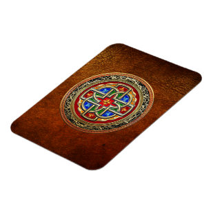 [500] Keltisches Kreuz [Gold+Email] Magnet