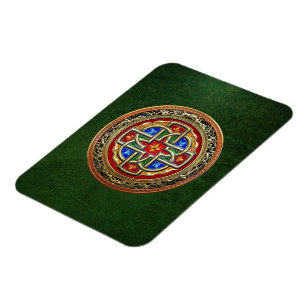 [500] Keltisches Kreuz [Gold+Email] Magnet