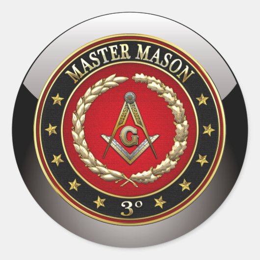 [500] Master Mason, 3. Grad [Sonderausgabe] Runder Aufkleber (Vorderseite)