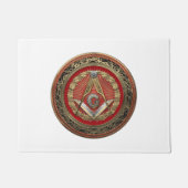 [500] Master Mason - Gold Square & Compasses Fußmatte (Vorderseite)