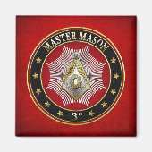 [500] Master Mason - Platz und Kompasse 3. Stufe Magnet (Vorne)