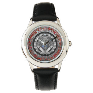 [500] Master Mason - Silver Square & Compasses Armbanduhr