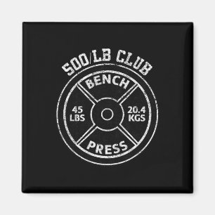 500 Pfund Bankdrücken Club Fitnessstudio Gewichthe Magnet