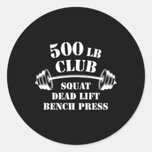 500 Pfund Pfund Club Fitnessstudio Gewichtheben Kr Runder Aufkleber