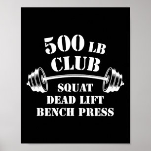 500 Pfund Pfund Klub Fitnessstudio Gewichtheben Kr Poster