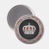 [500] Prince-Princess King-Queen Crown [Silver] Magnet (Vorderseite/Rückseite)