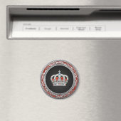 [500] Prince-Princess King-Queen Crown [Silver] Magnet (In Situ (Geschirrspüler))