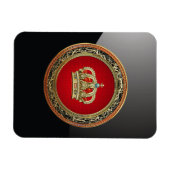 [500] Prinzessin King-Queen Crown [Belg.Gold] Magnet (Horizontal)