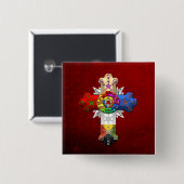[500] Rosy Cross (Rose Croix) Button (Vorne & Hinten)