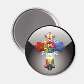 [500] Rosy Cross (Rose Croix) Magnet (Vorderseite/Rückseite)