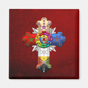 [500] Rosy Cross (Rose Croix) Magnet