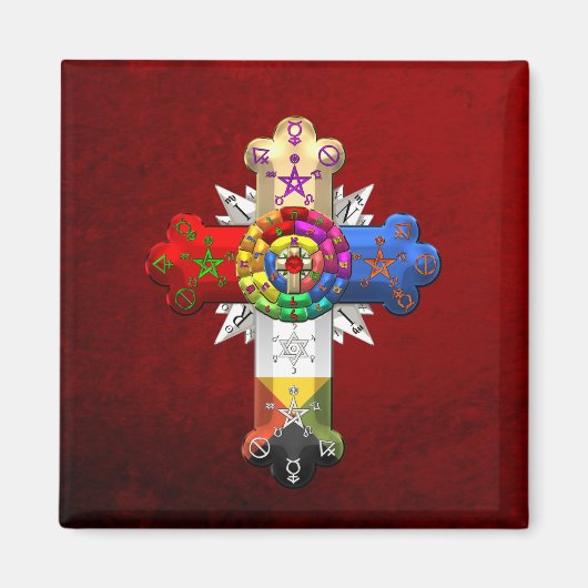 [500] Rosy Cross (Rose Croix) Magnet (Vorne)