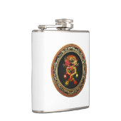 [500] Rote und Gelbe Drachen Flachmann (Rechts)