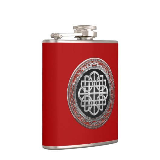 [500] Sacred Celtic Silver Knot Cross Flachmann (Rechts)