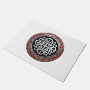 [500] Sacred Celtic Silver Knot Cross Fußmatte
