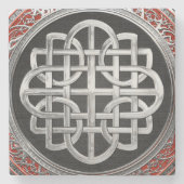 [500] Sacred Celtic Silver Knot Cross Steinuntersetzer (Vorderseite)