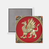 [500] Sacred Gold Griffin Magnet (Vorderseite/Rückseite)