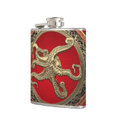 [500] Sacred Gold Octopus in Defensive Posture Flachmann (Links)