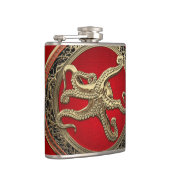 [500] Sacred Gold Octopus in Defensive Posture Flachmann (Rechts)