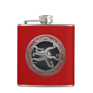 [500] Sacred Silver Octopus in Defensive Posture Flachmann