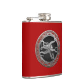 [500] Sacred Silver Octopus in Defensive Posture Flachmann (Rechts)