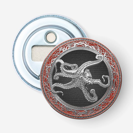 [500] Sacred Silver Octopus in Defensive Posture Flaschenöffner (Vorderseite)