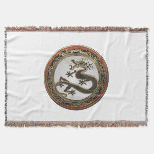 [500] Schwarzer und Gold Heiliger Ostdrache Decke
