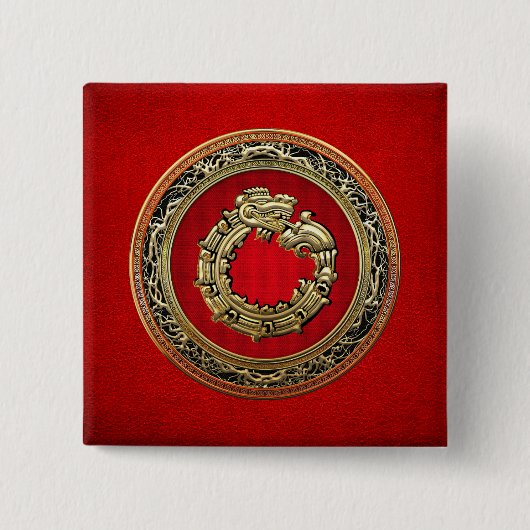 [500] Serpent God Quetzalcoatl [Gold] Button (Vorderseite)