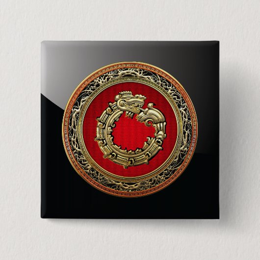 [500] Serpent God Quetzalcoatl [Gold] Button (Vorderseite)