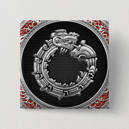 [500] Serpent God Quetzalcoatl [Silver] Button (Vorderseite)