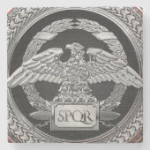 [500] Silberrömischer Kaiseradler über Medallion Steinuntersetzer (Vorderseite)