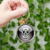 [500] Silver Human Skull Schlüsselanhänger (Hand)