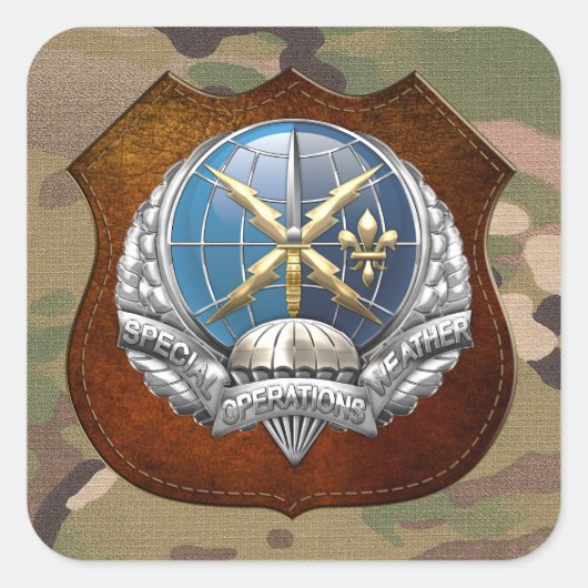 [500] SOWT-Emblem Quadratischer Aufkleber (Vorderseite)