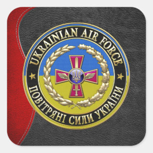 [500] Ukrainische Luftwaffe [Sonderausgabe] Quadratischer Aufkleber