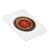 [500] Vegvisir - Viking Gold Magic Runic Compass Magnet (Rechte Seite)