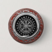 [500] Vegvisir - Viking Silver Magic Runic Compass Button (Vorderseite)