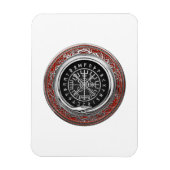 [500] Vegvisir - Viking Silver Magic Runic Compass Magnet (Vertikal)