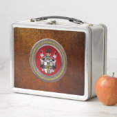 [500] Wappen-Teutonenkappe Metall Brotdose (Beispiel)