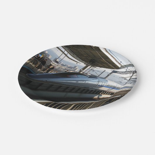 500er-Serie Shinkansen 新 幹 Bullet Train Pappteller (Schrägansicht)