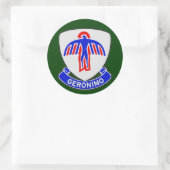 501. Infanteriebehandlung (Im Flugzeug) DUI Runder Aufkleber (Tasche)