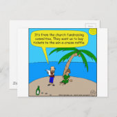 501 Kirchenfundraiser-Cartoon Postkarte (Vorne/Hinten)