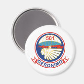 501. Parachute Infanterie-Regiment (PIR)-Insigna Magnet (Vorderseite/Rückseite)