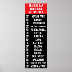 501 QUEEN Rollsign (CLRV/ALRV) Poster