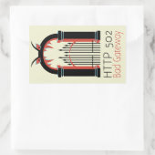 502 Bad Gateway Rechteckiger Aufkleber (Tasche)