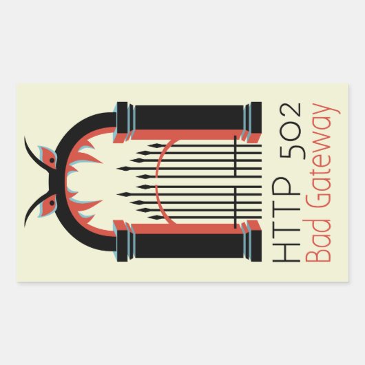 502 Bad Gateway Rechteckiger Aufkleber (Vorderseite)