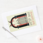 502 Bad Gateway Rechteckiger Aufkleber (Umschlag)