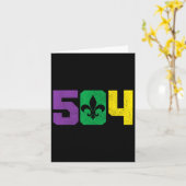 504 Area Code Pride Nola New Orleans Louisiana Mar Karte (Gelbe Blume)