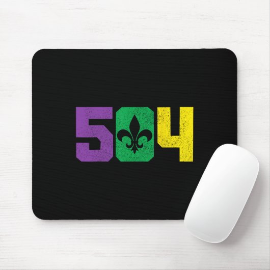 504 Area Code Pride Nola New Orleans Louisiana Mar Mousepad (Mit Mouse)