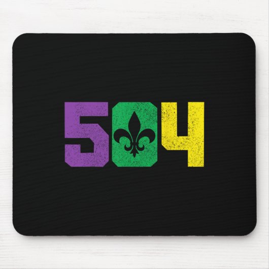 504 Area Code Pride Nola New Orleans Louisiana Mar Mousepad (Vorne)