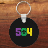 504 Area Code Pride Nola New Orleans Louisiana Mar Schlüsselanhänger (Vorderseite)